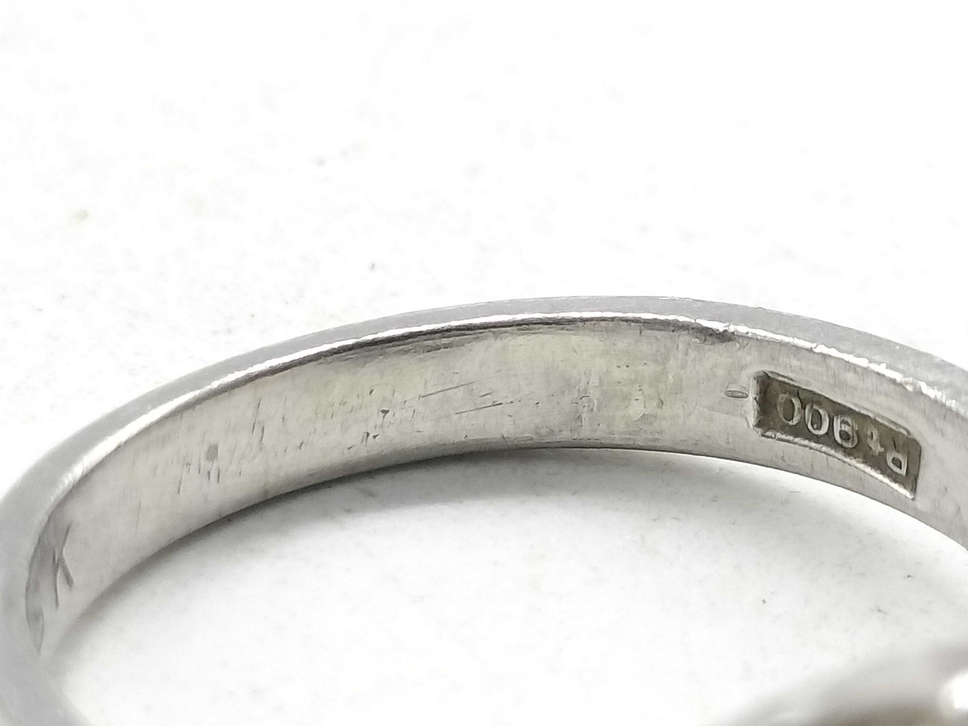 E0.17ct D0.32ct Pt900 4.6g Ring 