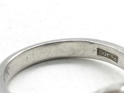 E0.17ct D0.32ct Pt900 4.6g Ring 