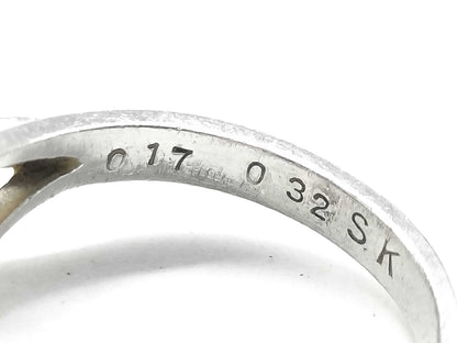 E0.17ct D0.32ct Pt900 4.6g Ring 
