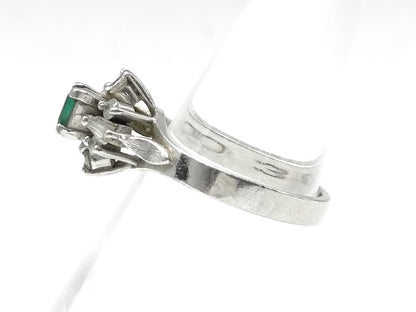 E0.17ct D0.32ct Pt900 4.6g Ring 