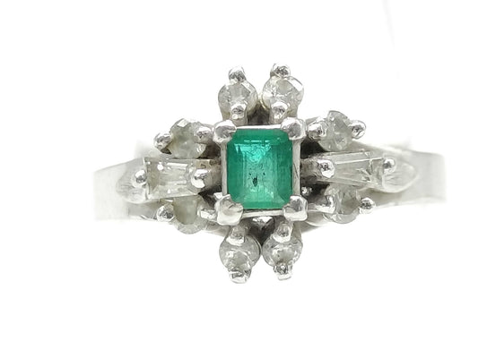 E0.17ct D0.32ct Pt900 4.6g Ring 