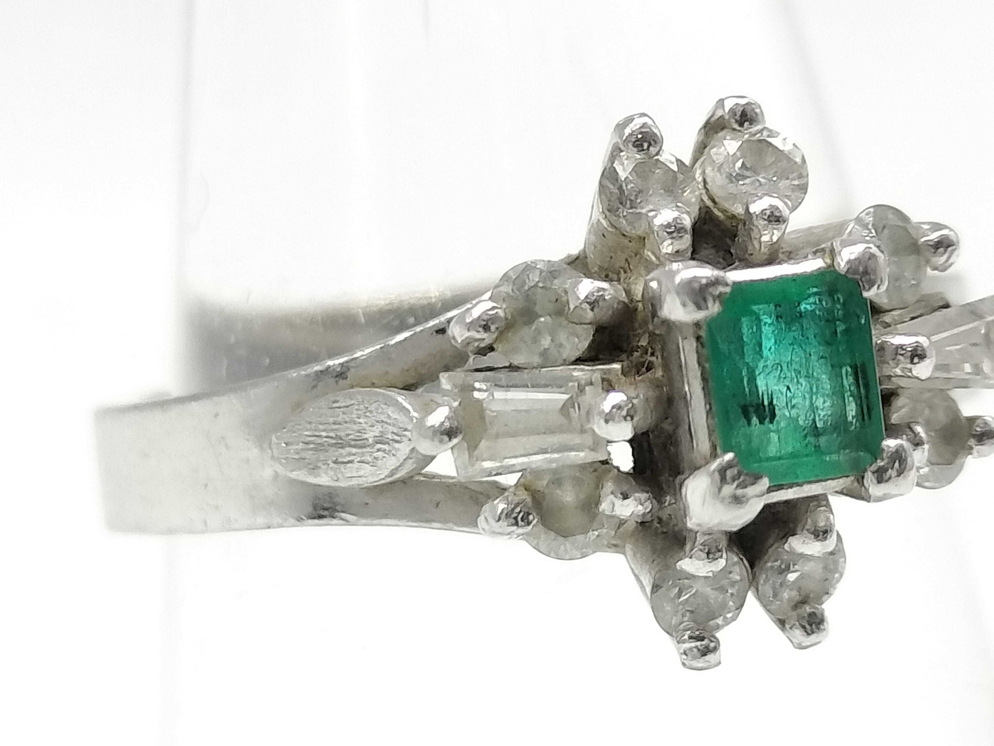 E0.17ct D0.32ct Pt900 4.6g Ring 