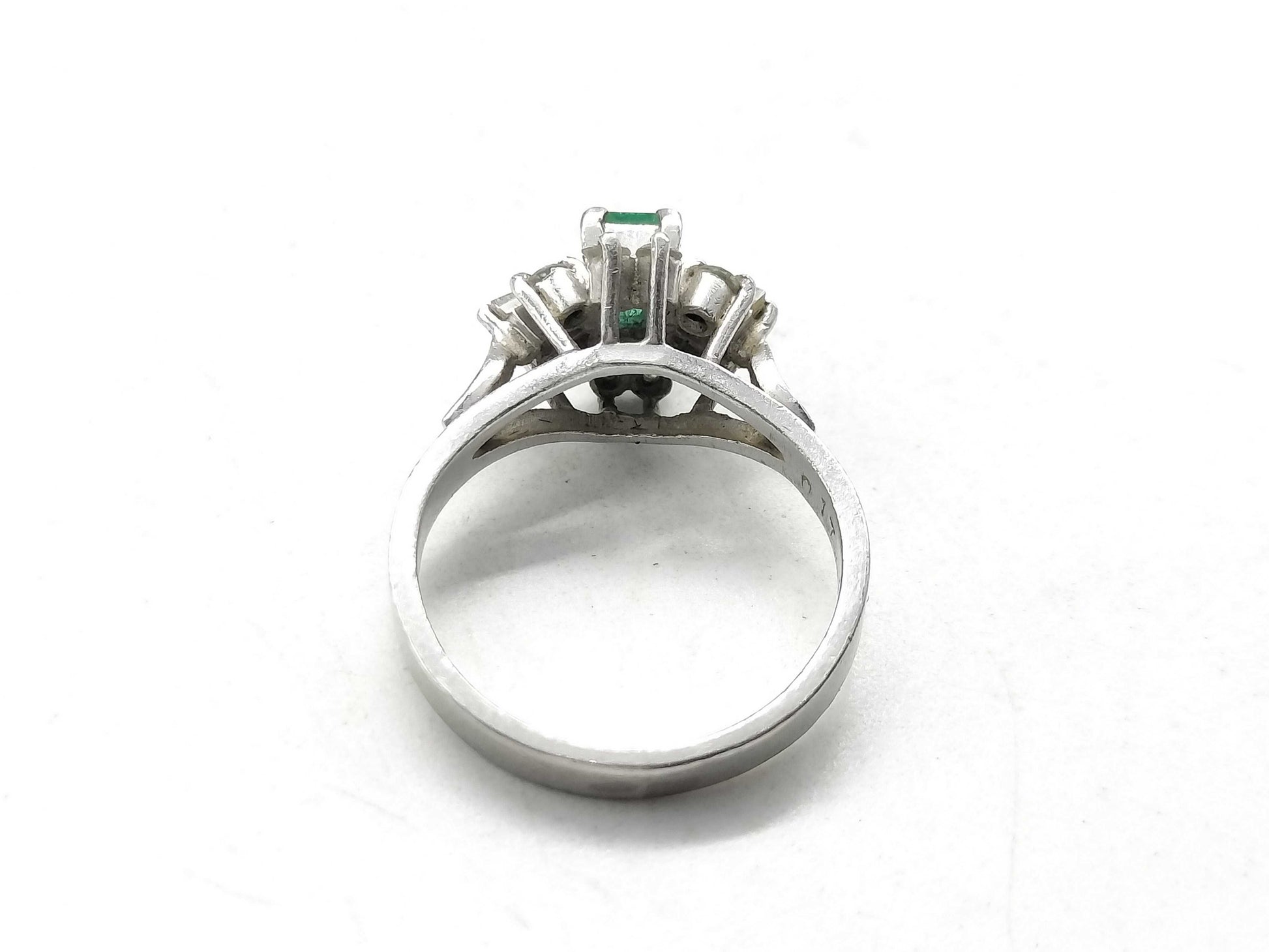 E0.17ct D0.32ct Pt900 4.6g Ring 
