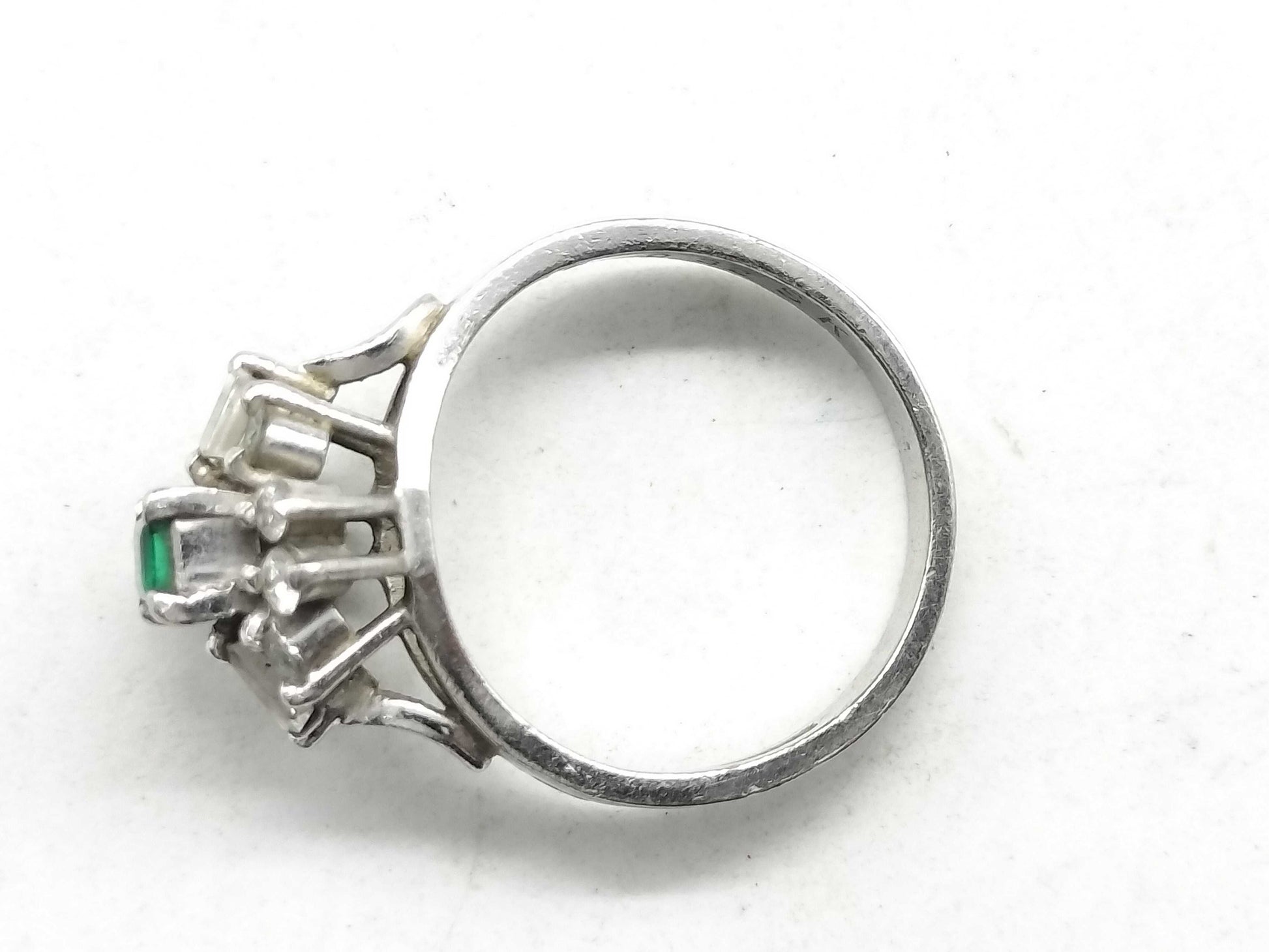 E0.17ct D0.32ct Pt900 4.6g Ring 
