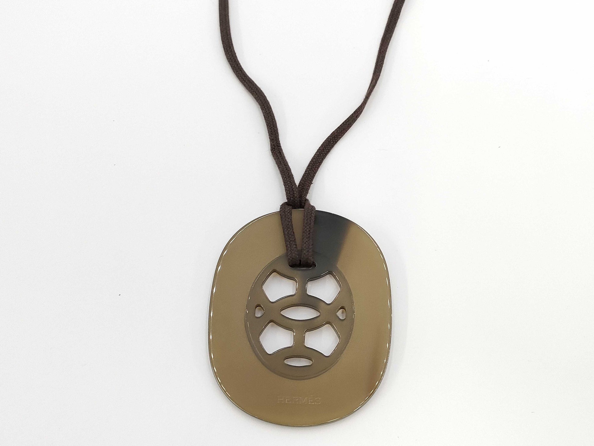HERMES Buffalo Horn Necklace Necklace