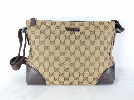 GUCCI GG Canvas 114273-001998 Beige Shoulder Bag