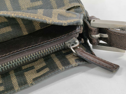 FENDI Zucca pattern Mamma hardware shoulder bag