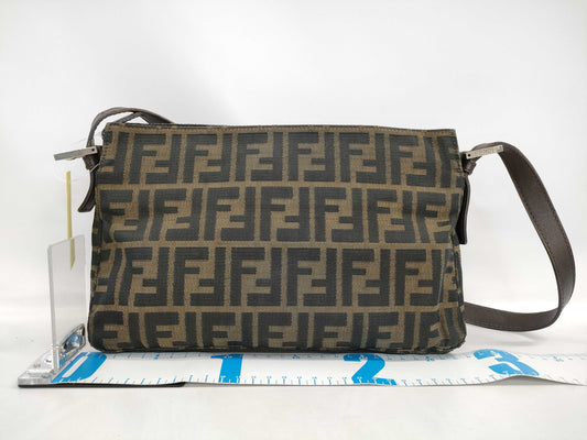 FENDI Zucca pattern Mamma hardware shoulder bag