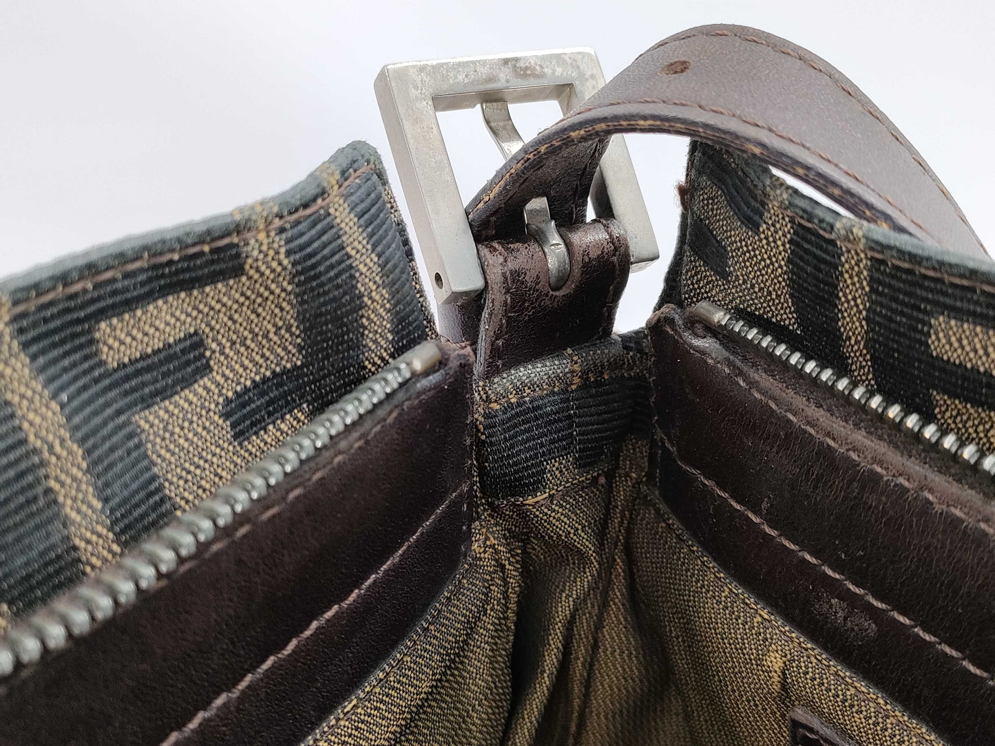 FENDI Zucca pattern Mamma hardware shoulder bag