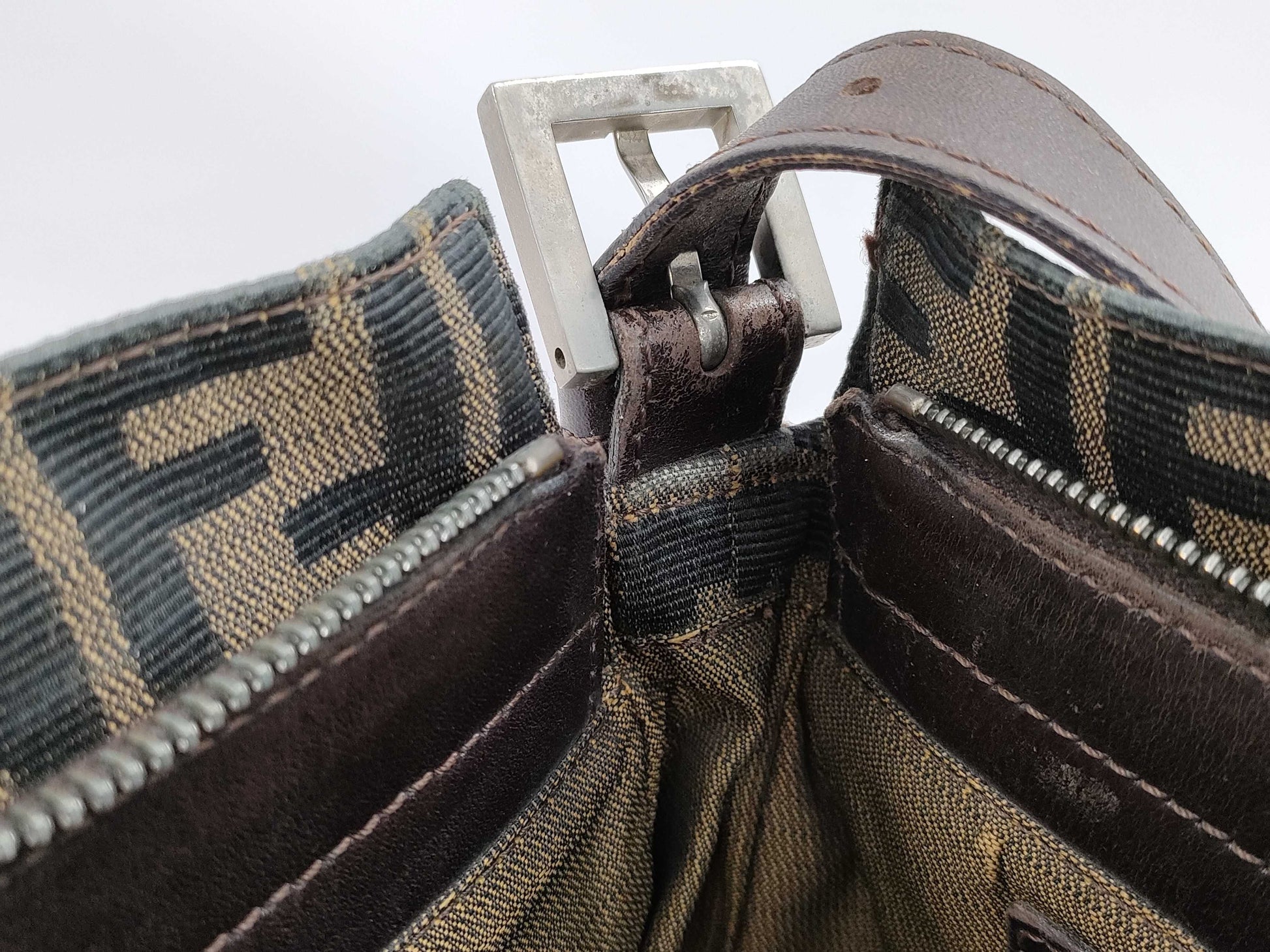 FENDI Zucca pattern Mamma hardware shoulder bag