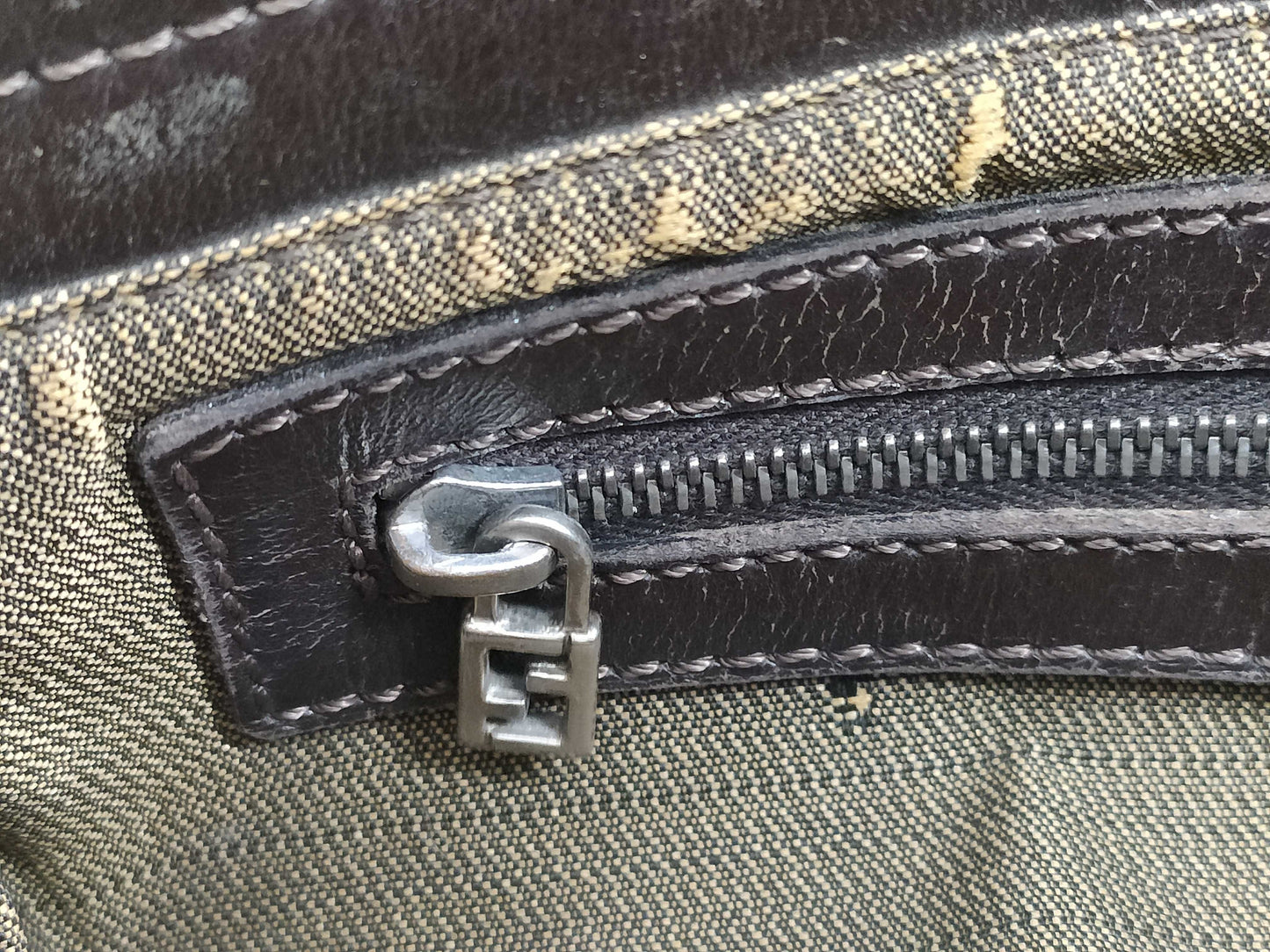 FENDI Zucca pattern Mamma hardware shoulder bag