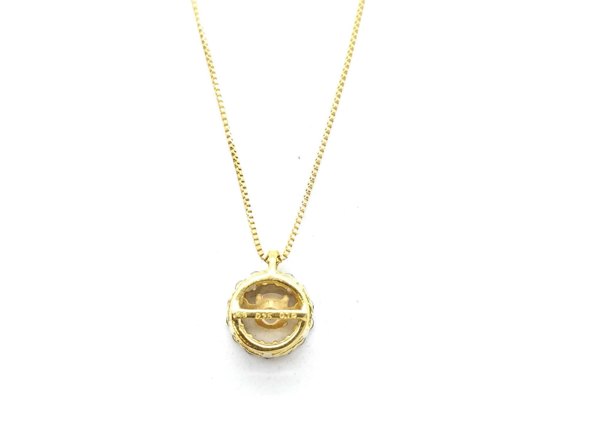 D 0.15ct/0.18ct K18 2.1g Necklace 