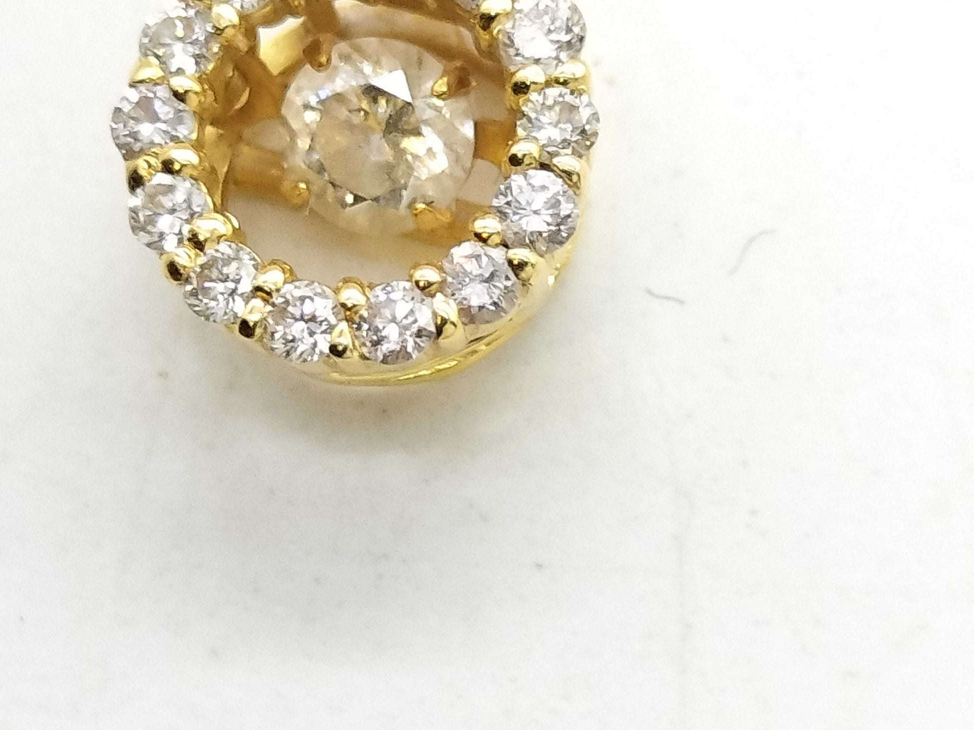 D 0.15ct/0.18ct K18 2.1g Necklace 