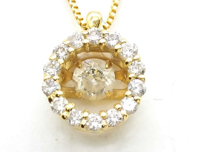 D 0.15ct/0.18ct K18 2.1g Necklace 