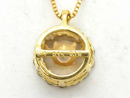 D 0.15ct/0.18ct K18 2.1g Necklace 