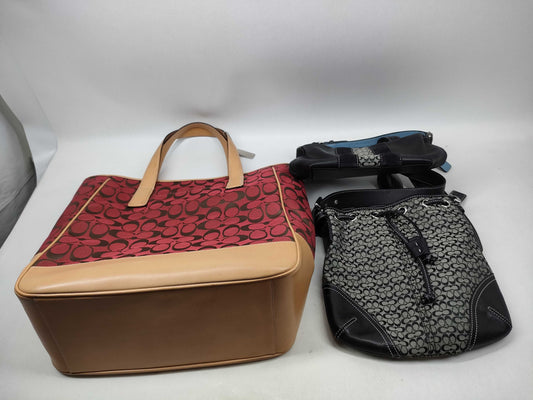 COACH Signature c1j-6093/g3k-6387/3-piece pouch handbag