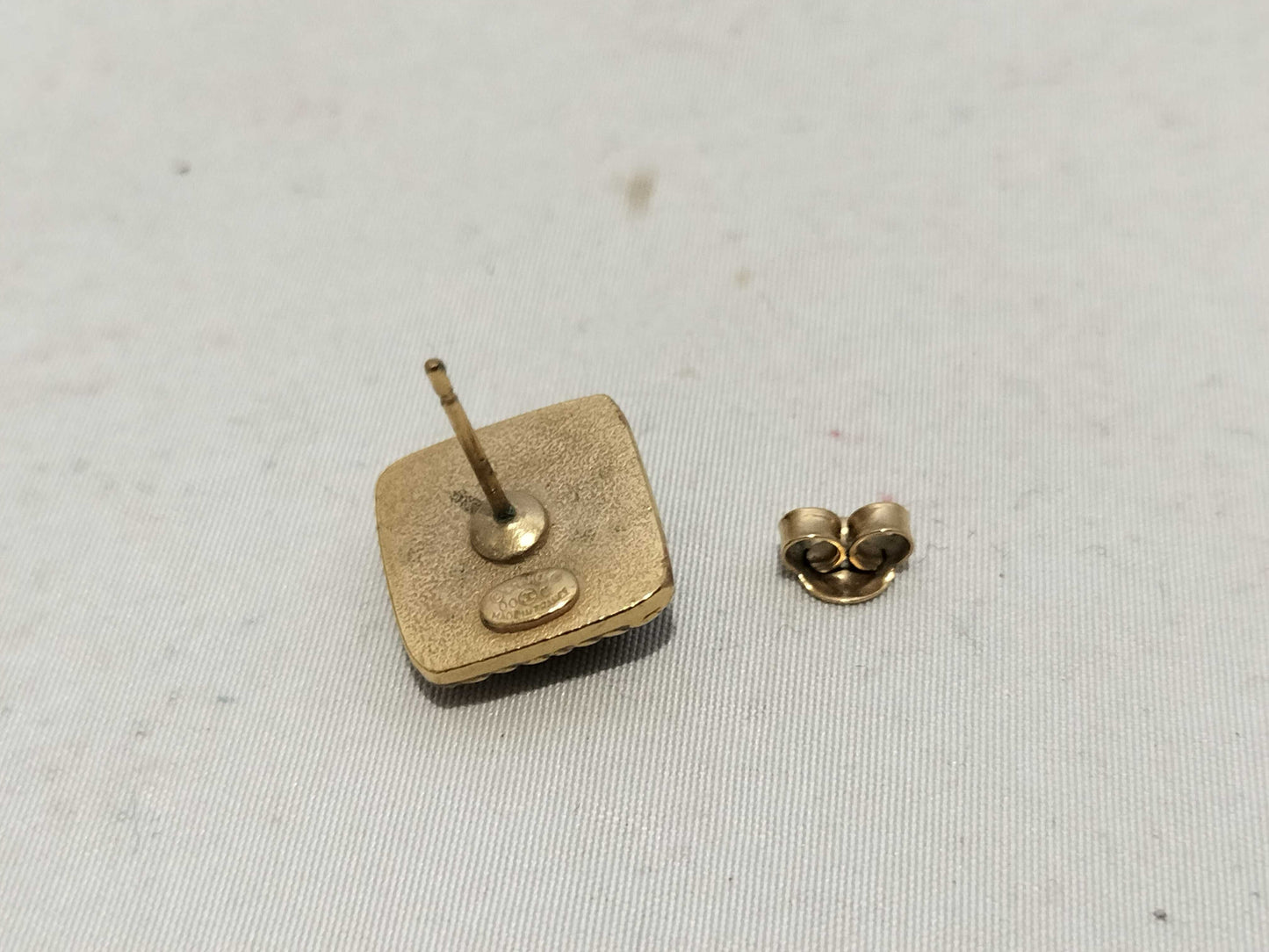 CHANEL Comment 00CC Coco Mark Coco Mark Square Resin Earrings 