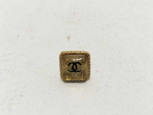 CHANEL Comment 00CC Coco Mark Coco Mark Square Resin Earrings 