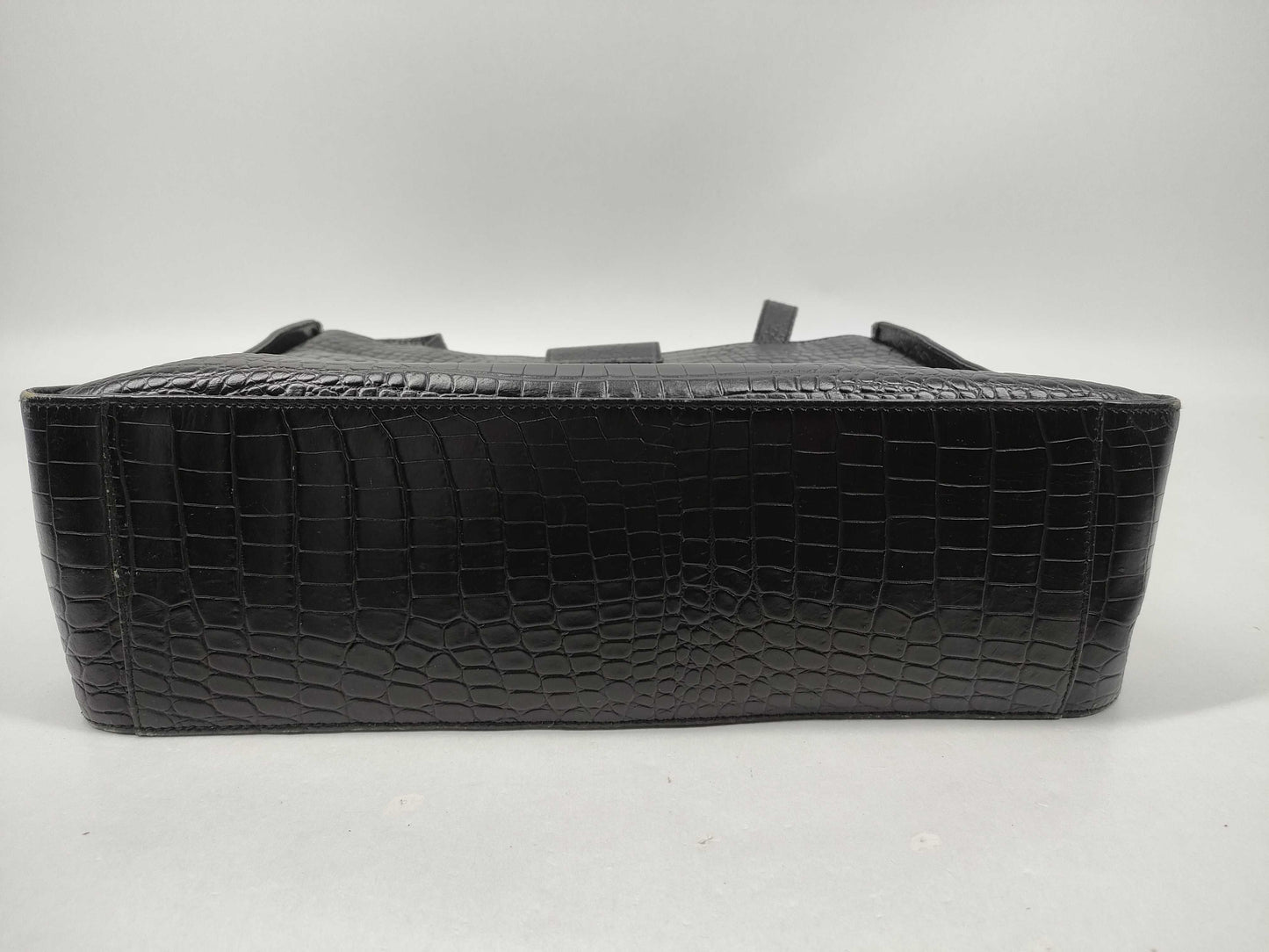 Salvatore Ferragamo Vara Vara Crocodile Embossed Tote Bag