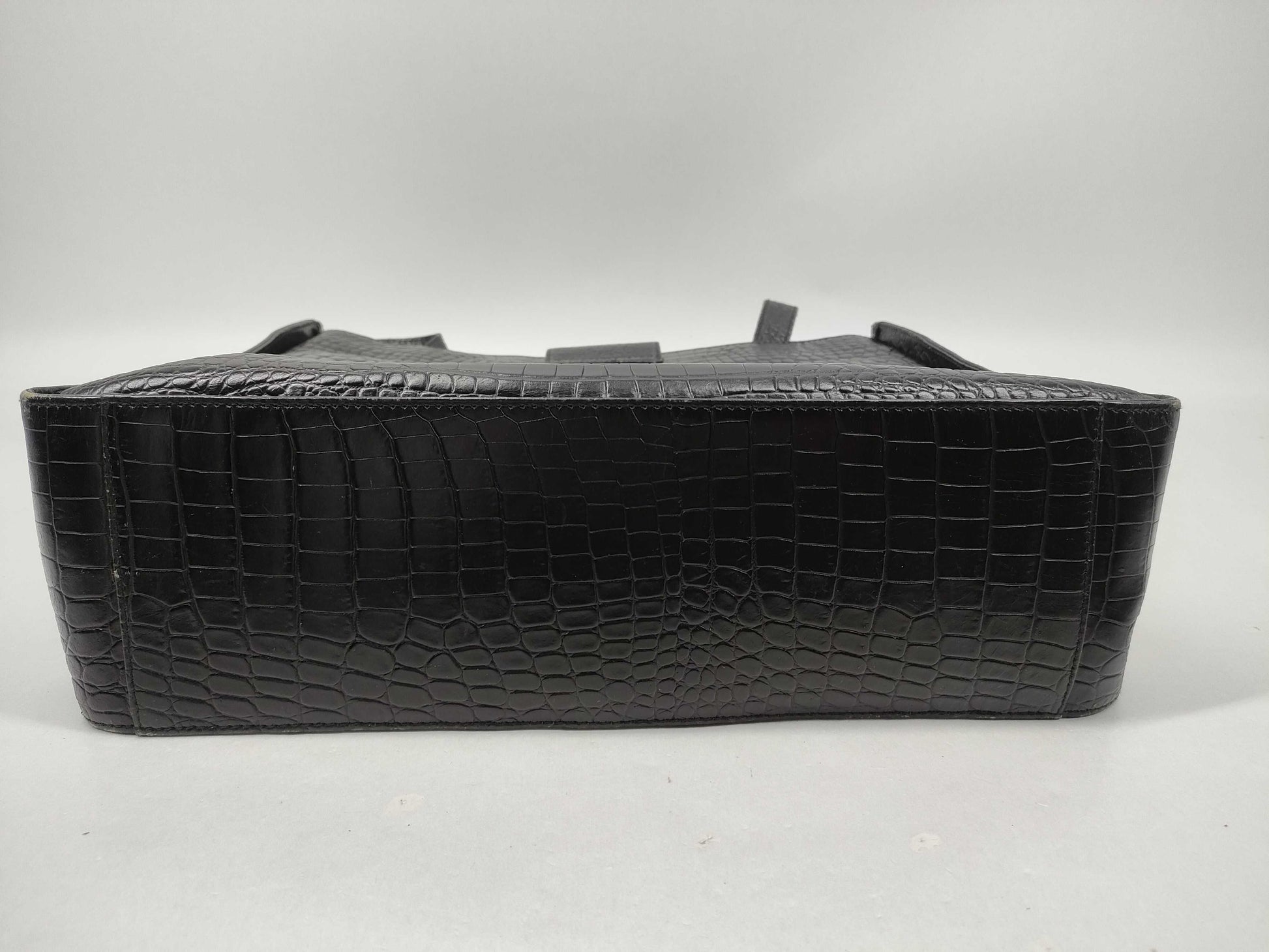 Salvatore Ferragamo Vara Vara Crocodile Embossed Tote Bag