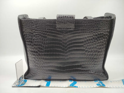 Salvatore Ferragamo Vara Vara Crocodile Embossed Tote Bag