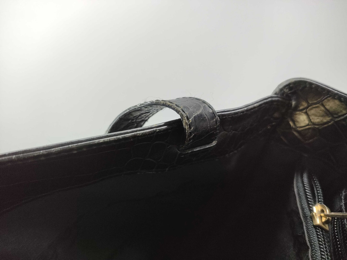 Salvatore Ferragamo Vara Vara Crocodile Embossed Tote Bag