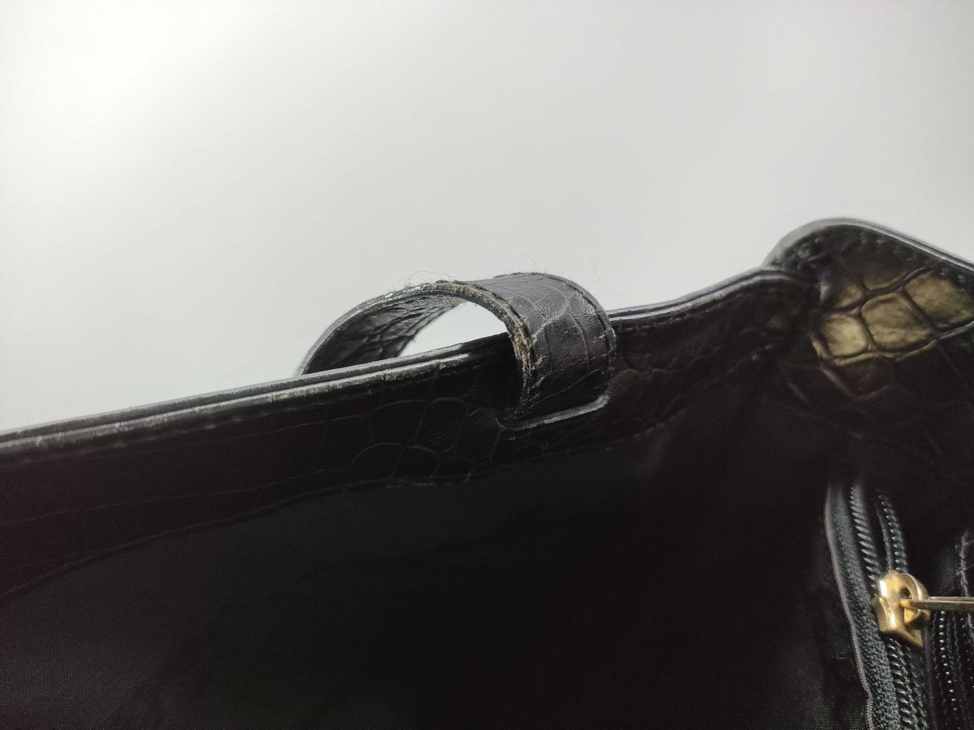 Salvatore Ferragamo Vara Vara Crocodile Embossed Tote Bag