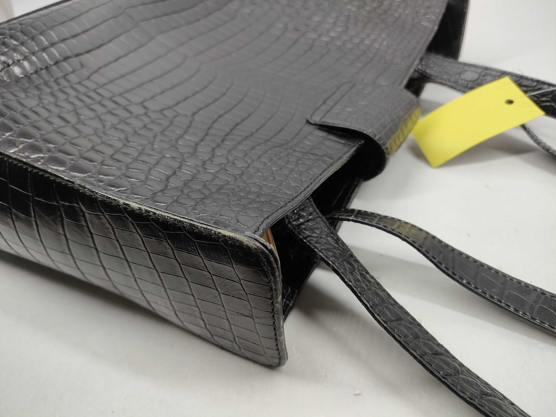 Salvatore Ferragamo Vara Vara Crocodile Embossed Tote Bag
