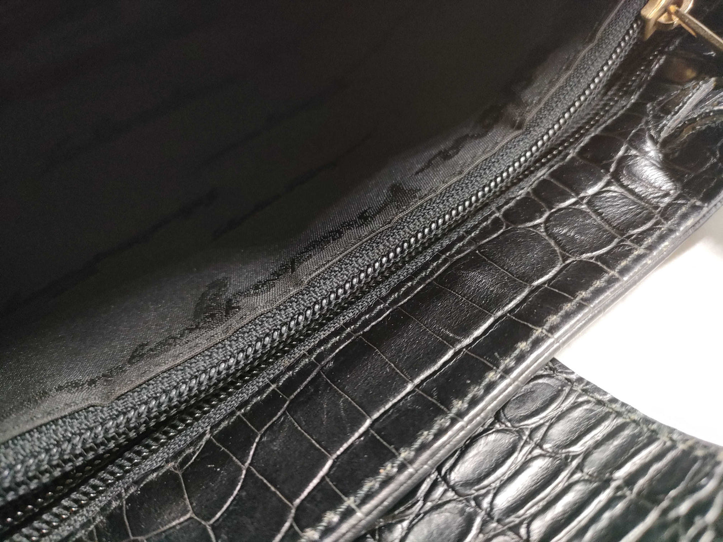 Salvatore Ferragamo Vara Vara Crocodile Embossed Tote Bag