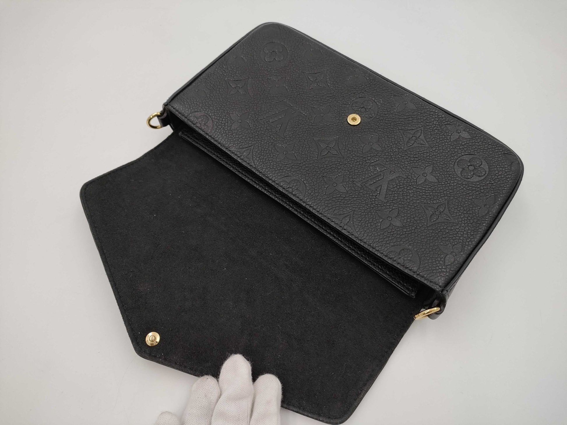 LOUIS VUITTON Monogram Empreinte Pochette Felicie Monogram Shoulder Bag