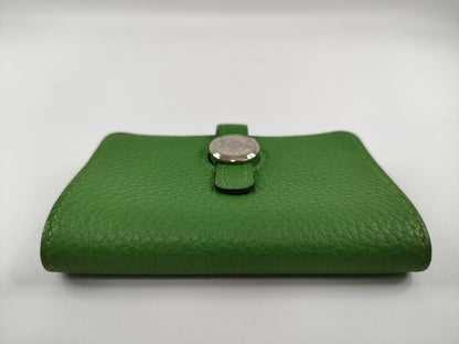 HERMES Dogon Card Case, B Stamp, Green, Card Case, Pass Case, Business Card Case