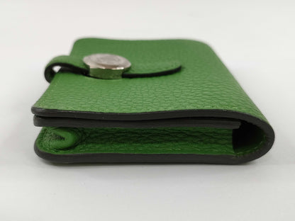 HERMES Dogon Card Case, B Stamp, Green, Card Case, Pass Case, Business Card Case