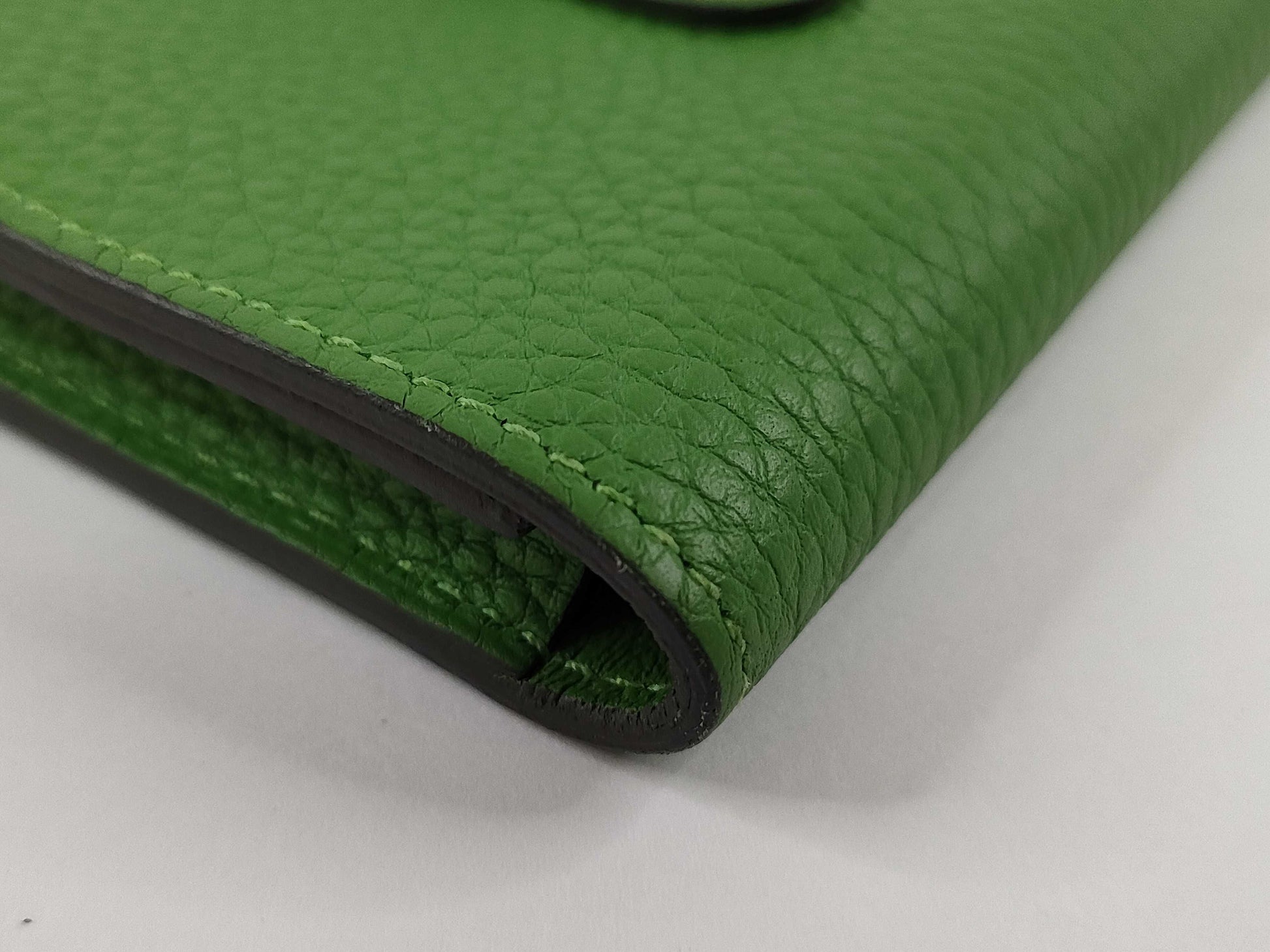 HERMES Dogon Card Case, B Stamp, Green, Card Case, Pass Case, Business Card Case