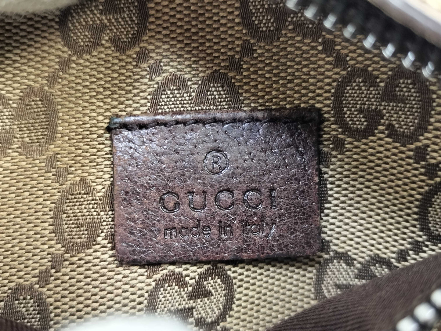 GUCCI GG Canvas Canvas x Leather Waist Pouch 28566 Waist Bag