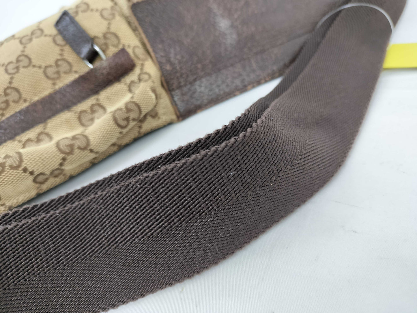 GUCCI GG Canvas Canvas x Leather Waist Pouch 28566 Waist Bag