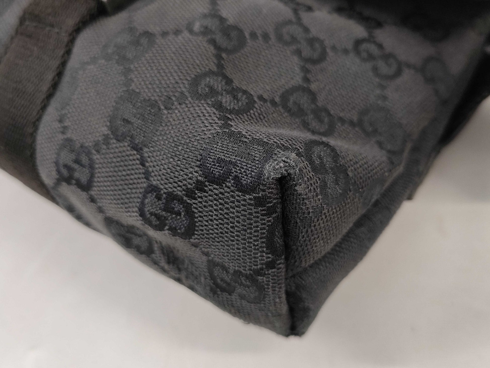 GUCCI GG Canvas Waist Bag 131236 200047 Black Shoulder Bag