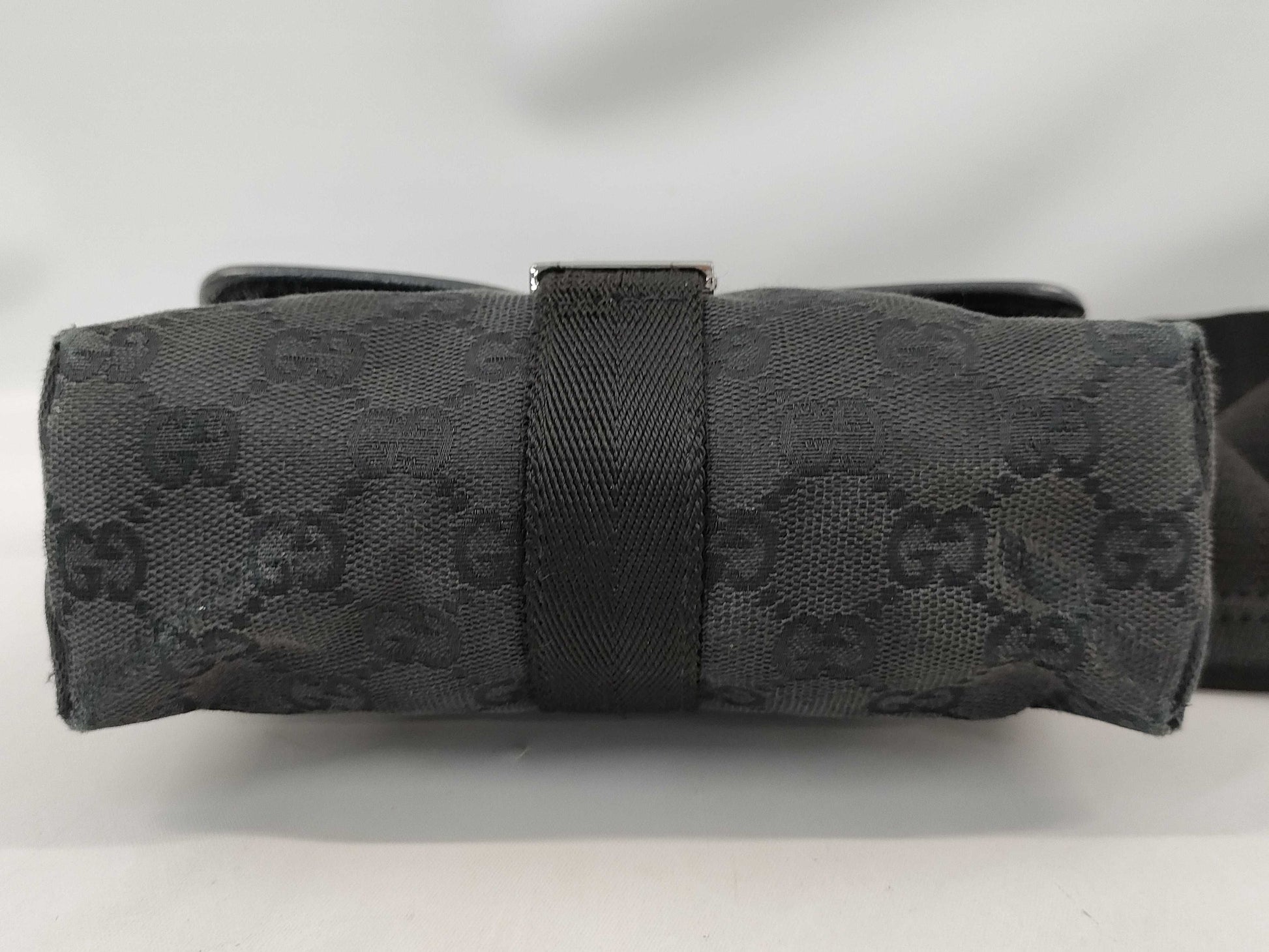 GUCCI GG Canvas Waist Bag 131236 200047 Black Shoulder Bag