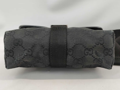 GUCCI GG Canvas Waist Bag 131236 200047 Black Shoulder Bag