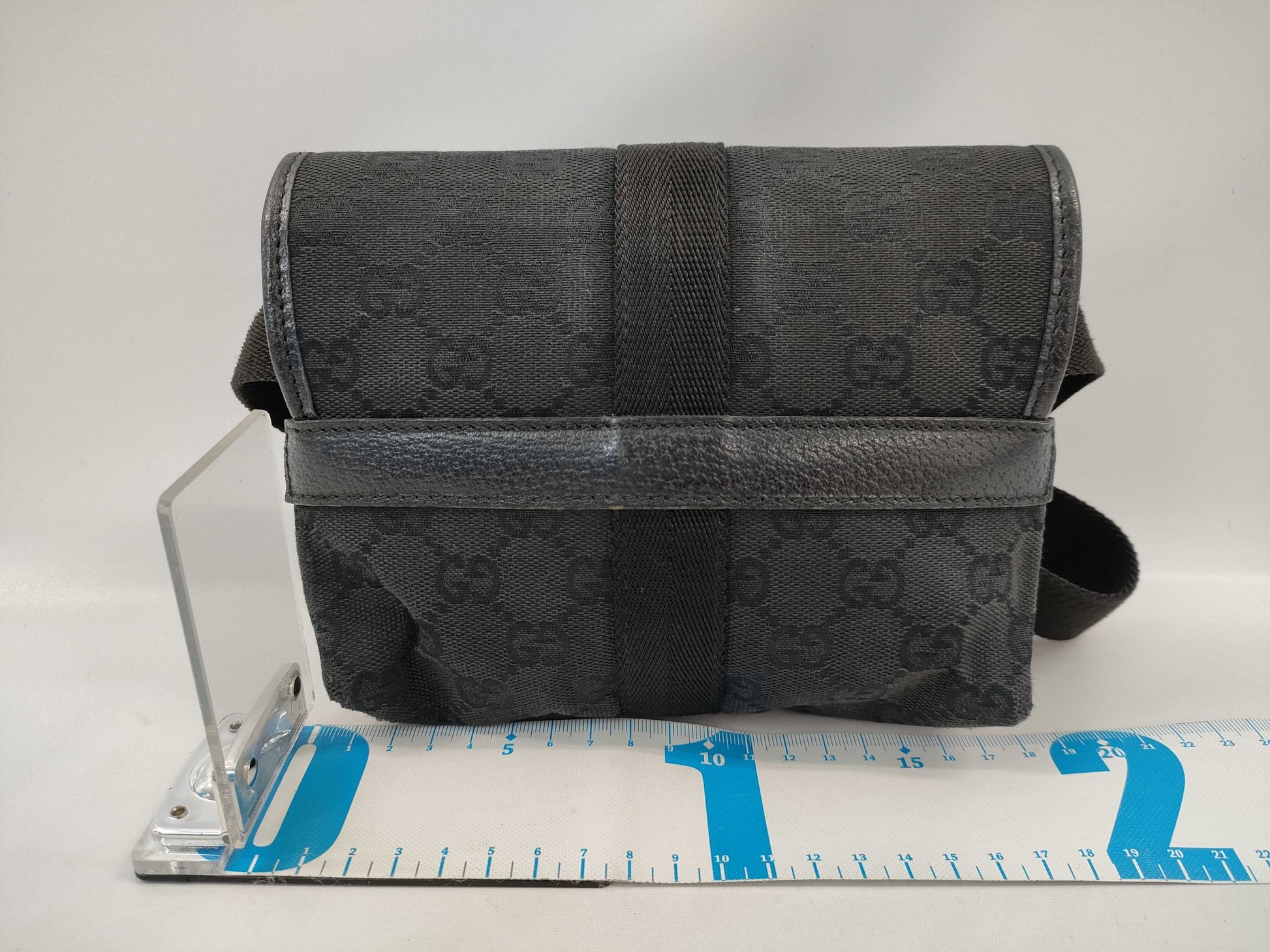 GUCCI GG Canvas Waist Bag 131236 200047 Black Shoulder Bag