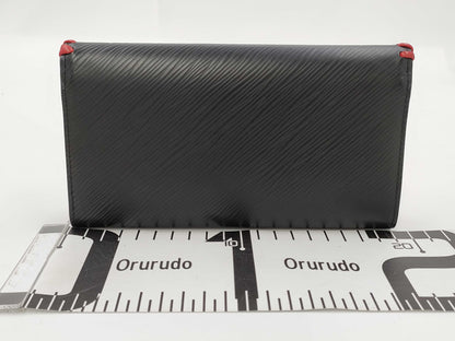 LOUIS VUITTON Epi Wallet Louis Vuitton Epi Portefeuille Twist Flower Wallet