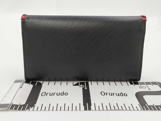 LOUIS VUITTON Epi Wallet Louis Vuitton Epi Portefeuille Twist Flower Wallet