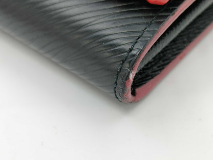 LOUIS VUITTON Epi Wallet Louis Vuitton Epi Portefeuille Twist Flower Wallet