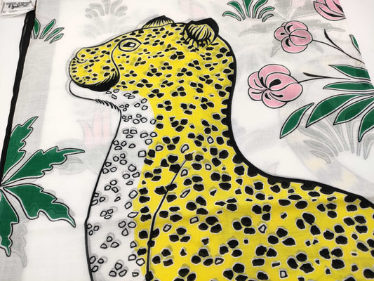 HERMES Carre Leopard Large Scarf Cotton Scarf