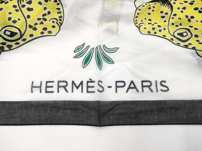 HERMES Carre Leopard Large Scarf Cotton Scarf