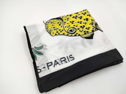 HERMES Carre Leopard Large Scarf Cotton Scarf