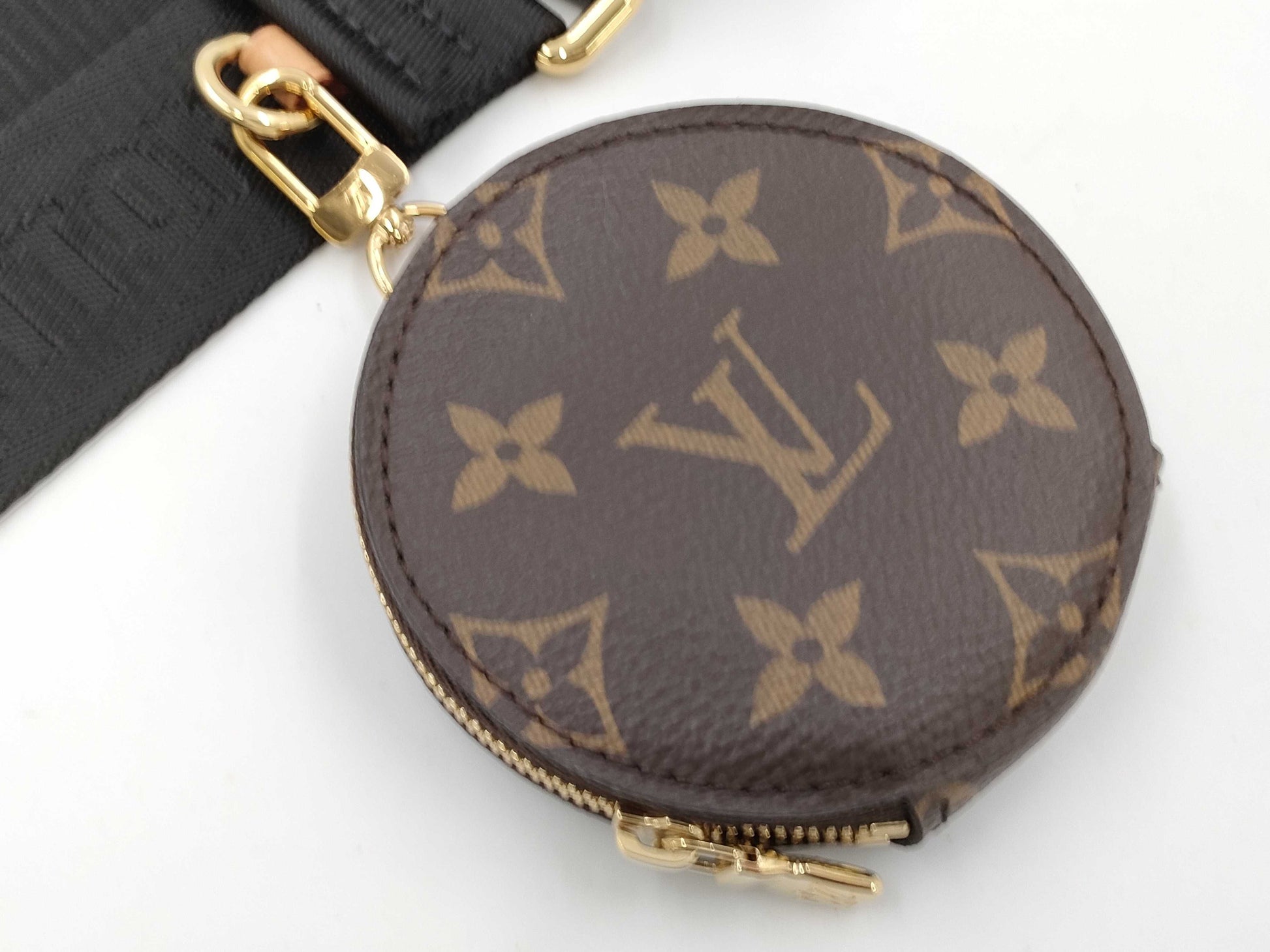 LOUIS VUITTON Monogram Coin Case with Shoulder Strap Multi Strap