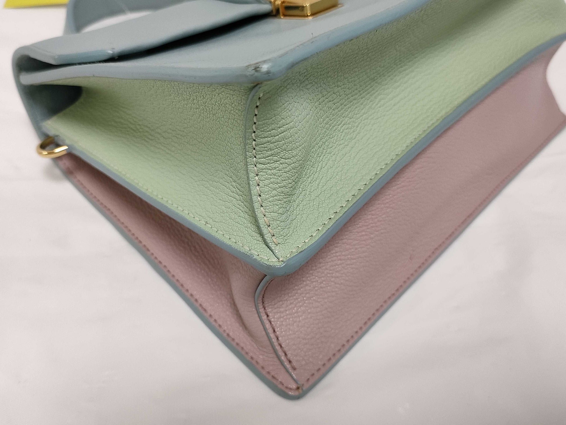 Miu Miu Madras/Light Blue, Pink, Light Green/Strap Included Handbag