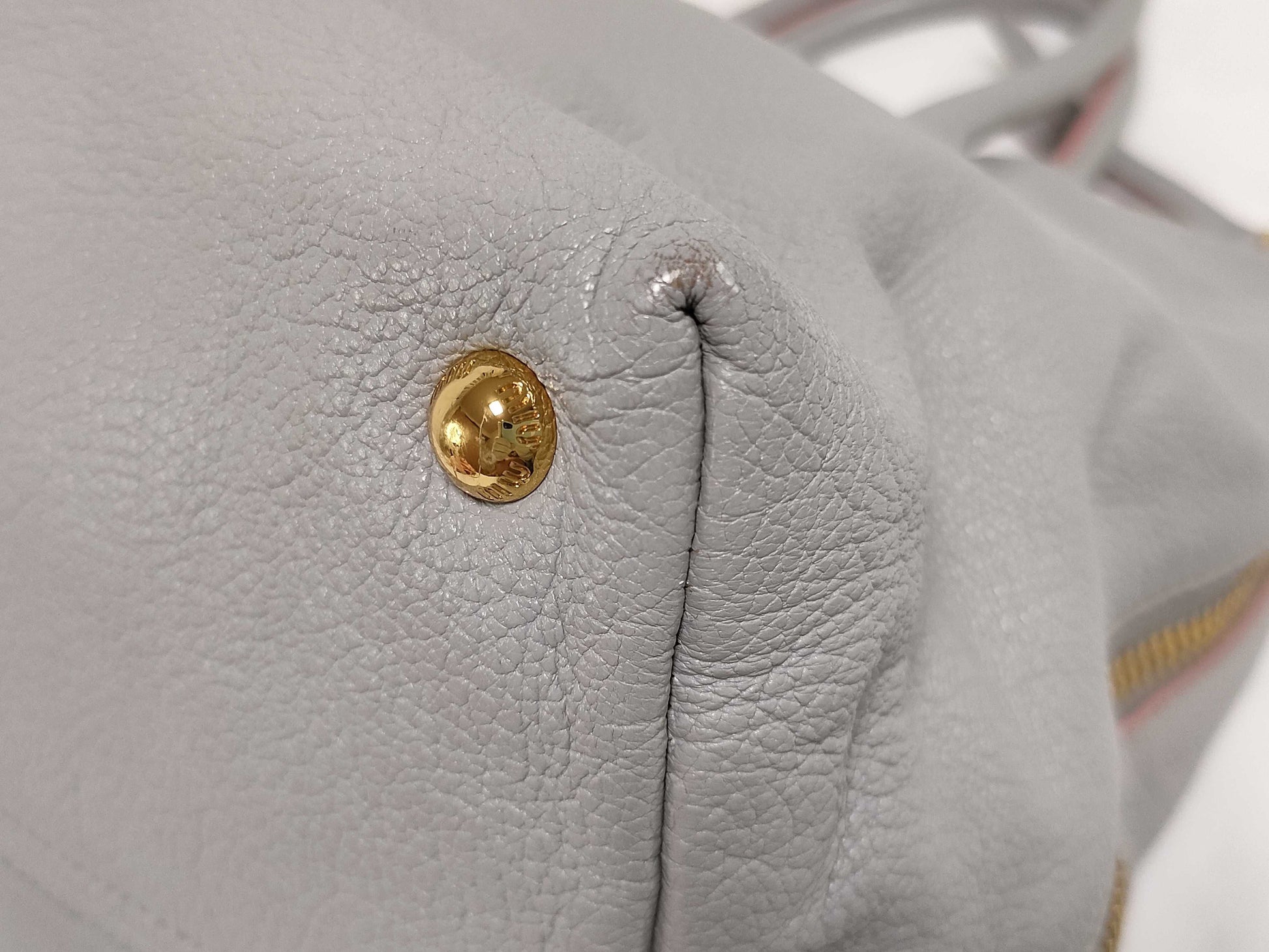 Miu Miu Madras/Light Blue/Strap Handbag