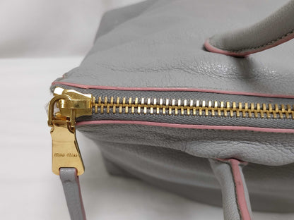 Miu Miu Madras/Light Blue/Strap Handbag