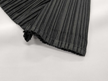 ISSEY MIYAKE Pleats Please Short Sleeve Shirt Black Shirt